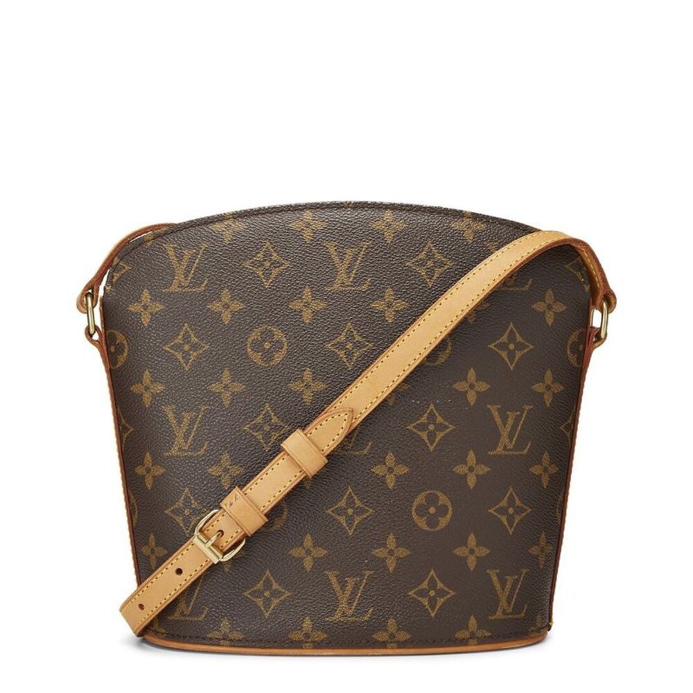 Louis Vuitton Brown Monogram Coated Canvas Drouot (Authentic Pre-Loved)